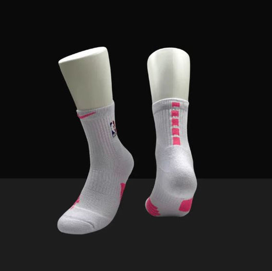 Hoop Armour™ Mid Length Elite Socks White/Pink